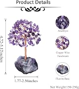 CrystalTears Amethyst Crystal Tree with Fluorite Base 4.7-5.1 in Feng Shui Gift view 4