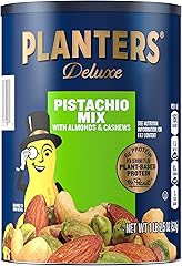 PLANTERS Deluxe Pistachio Mix - Mezcla de pistachos, 1.15 lb recipiente resellable, mezcla de: pistachos, almendras y marañon