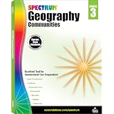 Spectrum Grade 3 Geography Workbook, Types of Communities, Environments, Oceans, Landforms, Map Skills, and More, Social Studies Classroom or Homeschool Curriculum