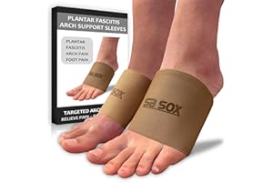 SB SOX Arch Support Sleeves for Plantar Fasciitis Relief (1 Pair) – Foot Compression Sleeves for Plantar Fasciitis and Arch Support for Everyday Use