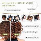 BONNET QUEEN Silk Bonnet for Sleeping Leopard Medium 42cm Elastic Band view 5