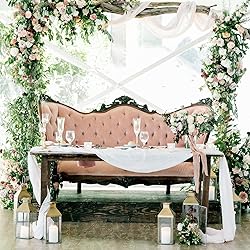 PARTISKY Wedding Arch Draping Fabric,2 Panels 18FT