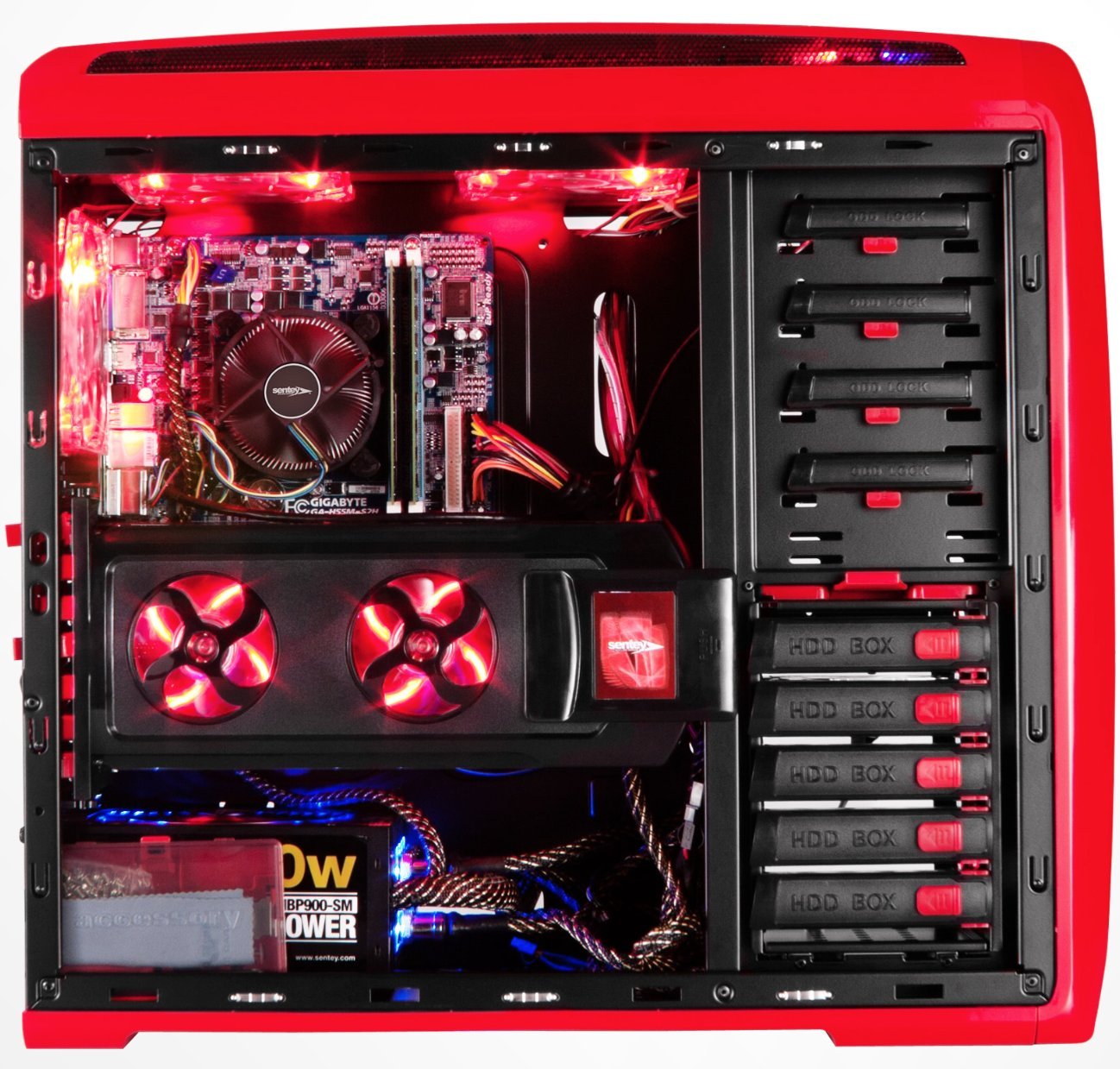 Sentey Arvina Gaming Case Gs6400 Red Color Computer Case
