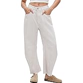 Kedera Women Stripe Barrel Jeans Casual Loose Denim Jeans Wide Leg Baggy Pants Mid Waist Boyfriend Jeans Y2k