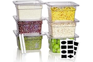 SVKLHY 1/6 Size 2.5 Inch Clear NSF Polycarbonate Food Pan-9 PCS[Food Grade][Hot&Cold Resistant] Commercial Pans with Lids, Restaurant Storage Containers Hotel Pan(BPA-FREE)