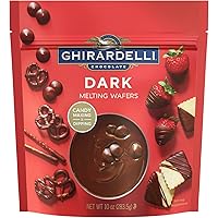 Ghirardelli Dark Chocolate Flavored Melting Wafers, 10 OZ Bag (6 Pack)