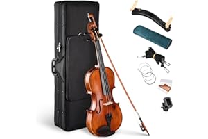 Vif 4/4 Handmade Stradivari Copy Style Violin Fiddle Case Bow Set Student Violin Show Full Size