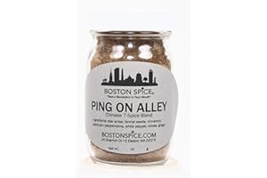 Boston Spice Ping On Alley Handmade Oriental Asian Chinese Seven 7 Spice Better Than 5 Blend Desserts Cakes Cookies Poultry Beef Vegetables Seafood Noodles Soups Steak Grill 1.9oz/56g 1/2 Cup Jar