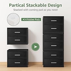 BOLUO Stackable Storage Drawers Closet Organizers