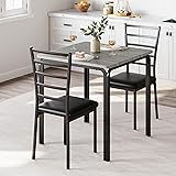 GarveeHome 3-Piece Kitchen Dining Room Table Chair