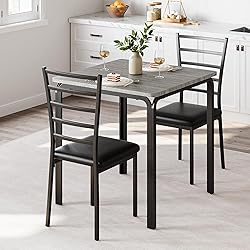 GarveeHome 3-Piece Kitchen Dining Room Table Chair