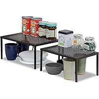 SimpleHouseware Expandable Stackable Kitchen Cabinet and Counter Shelf Organizer, Bronze