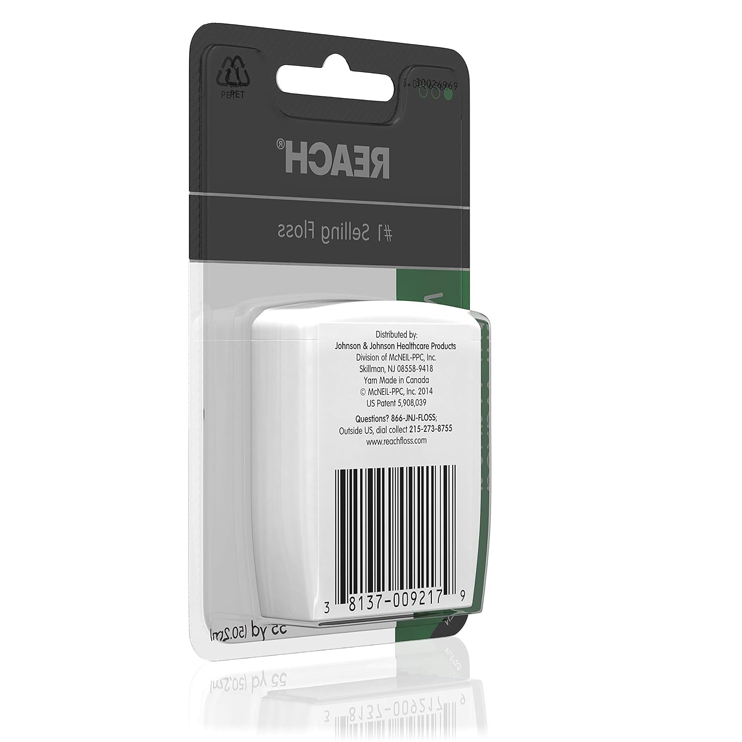 Reach Waxed Dental Floss, Mint, 55 Yards : Reach Access Flosser : Beauty