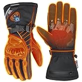 KEMIMOTO Heated Motorcycle Gloves with Magnetic Power and Dual-Zone Heat | Magnetic power, dual-zone heat, 3000mAh battery, pass-through charging, water-resistant warmth, touchscreen control.