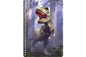 3D LiveLife Notebook - T-Rex Scene from Deluxebase. 80 Page Lined Lenticular 3D Dinosaur Notebook. 8.5 x 5.5 in. Superb school or work stationery with artwork licensed from artist David Penfound