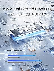 MINISFORUM UN100P Mini PC - 12th Gen Alder Lake