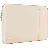 DOMISO 17 inch Laptop Sleeve Protective Case Cover Compatible with 17-17.3 inch HP Dell ASUS Lenovo Chromebook,Waterproof Computer Cases Bag,Beige
