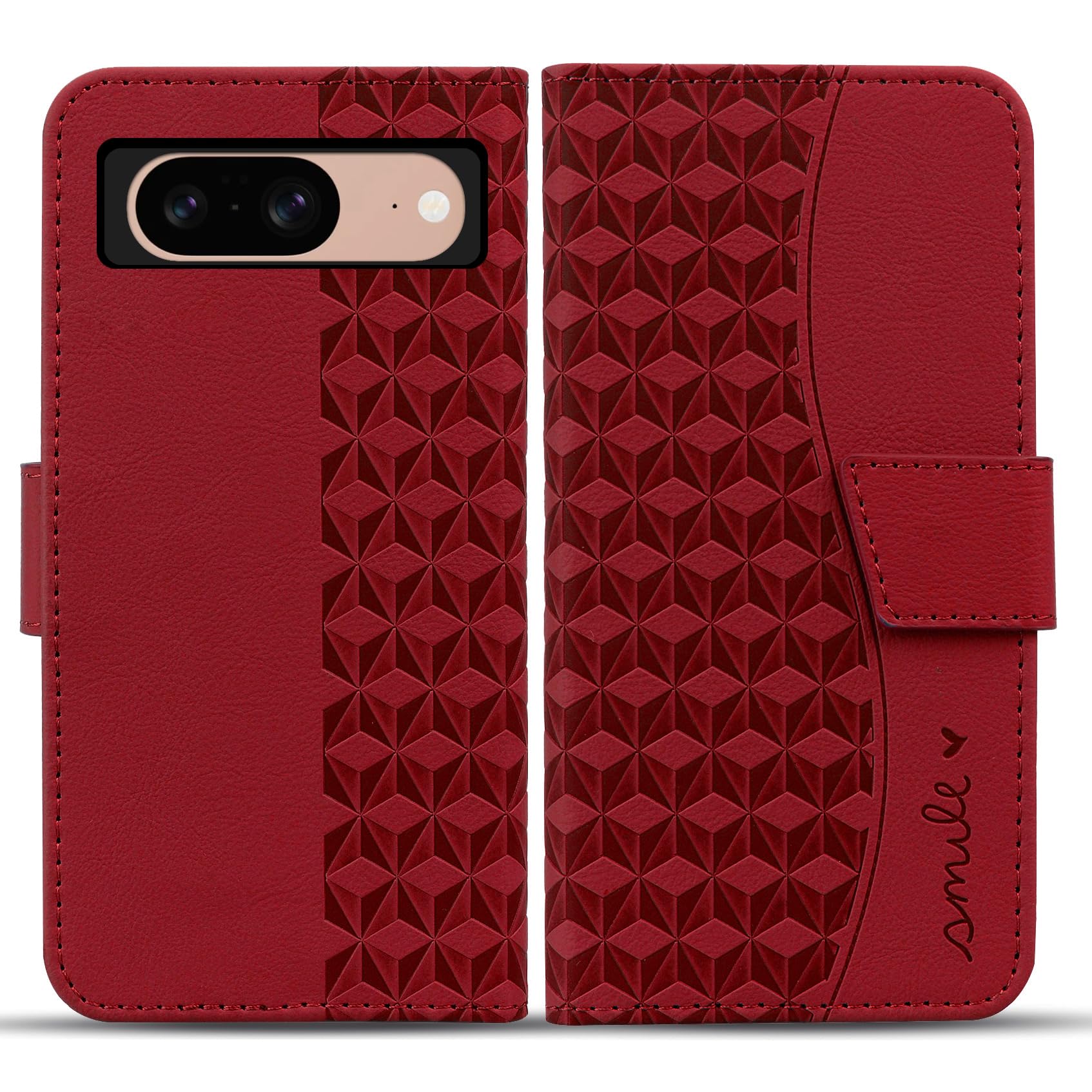 Rostsant Case for Google Pixel 8 5G Cover Premium PU Leather Flip Phone Case Wallet Card Slots Protective Cover for Google Pixel 8 5G 2023 Red โ image 1