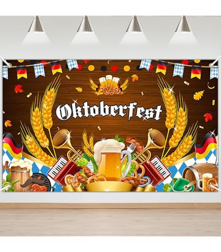 Oktoberfest Photo Door Banner - 6x3 Ft Backdrop With Cutouts For Couple Photos, Bavarian Party Decor - View #7