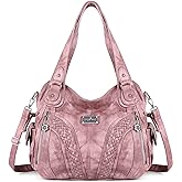 Purses and Handbags Women Fashion Tote Bag Shoulder Bags Top Handle Satchel Purses Washed Synthetic Leather Handbag