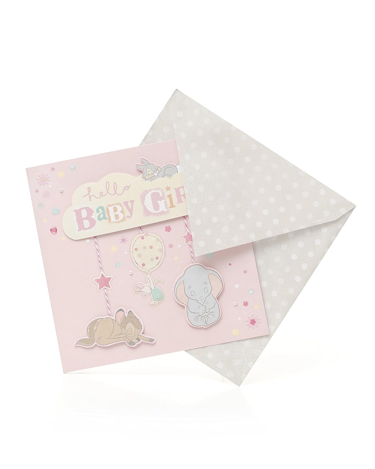 New Baby Gifts Ideal Gift Card for New Baby Bambi and Thumper Baby Girl