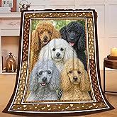 Poodle Golden Doodle Blanket Goldendoodle Throw Blankets for Girls Boys Soft Warm Fleece Flannel Poodle Animal Throws Gifts for Men Women Cozy Fuzzy Poodles Plush Stuffed Bed Bedding Decor 50"x40"