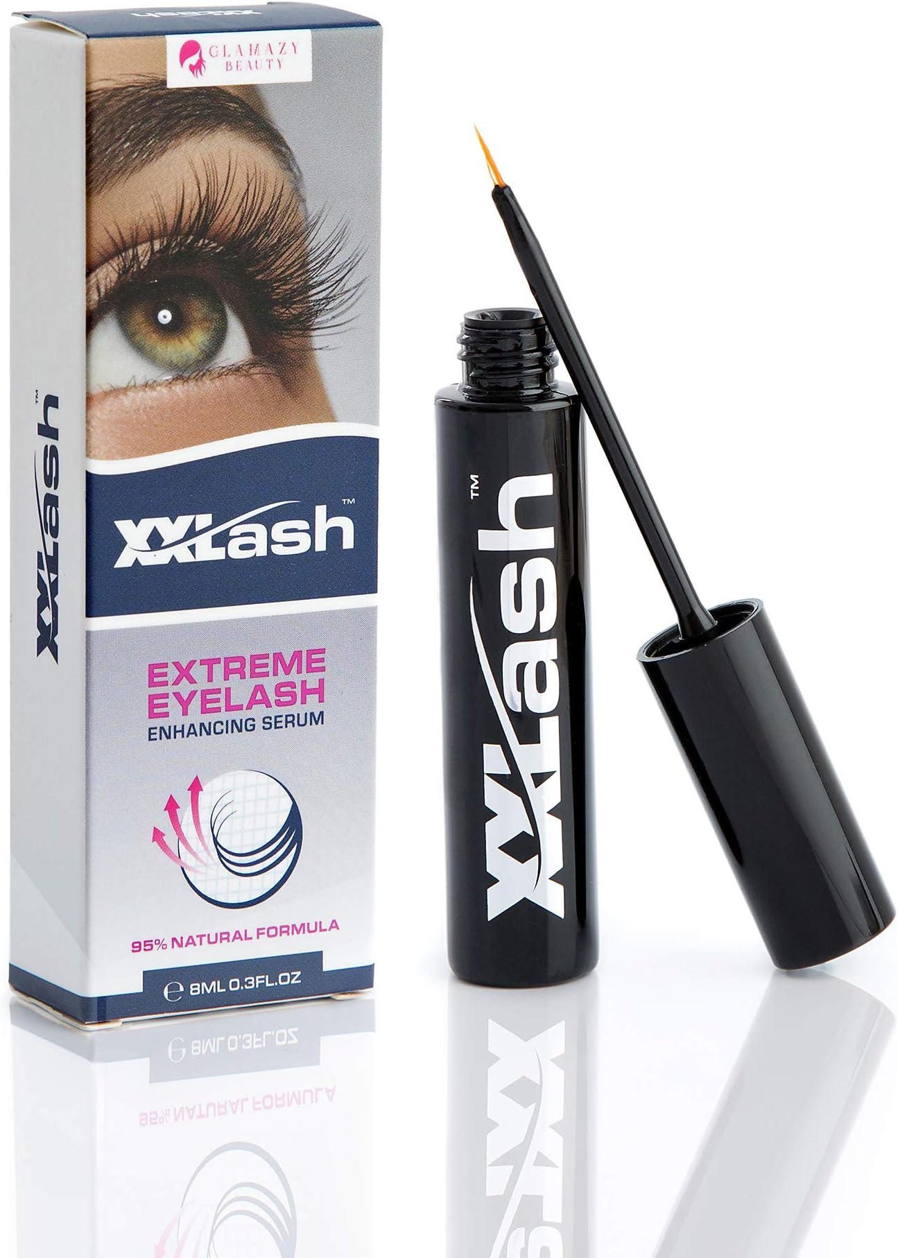 Eyelashes Serum Eyelash Growth Serum Lash Serum Natural Eyelashes Lash Growth Serum Lash Boost Brows Growth Serum Lash Serum:For Dramatic Fuller, Darker & Thicker Lashes and Brows, Irritation Free 8ml