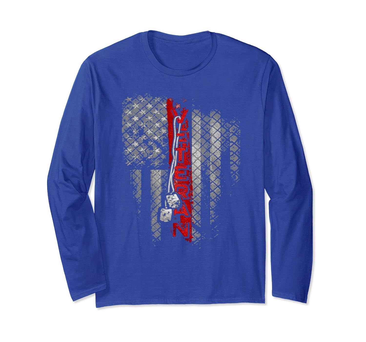 Us Veteran Flag Long Sleeve T Shirt-anz