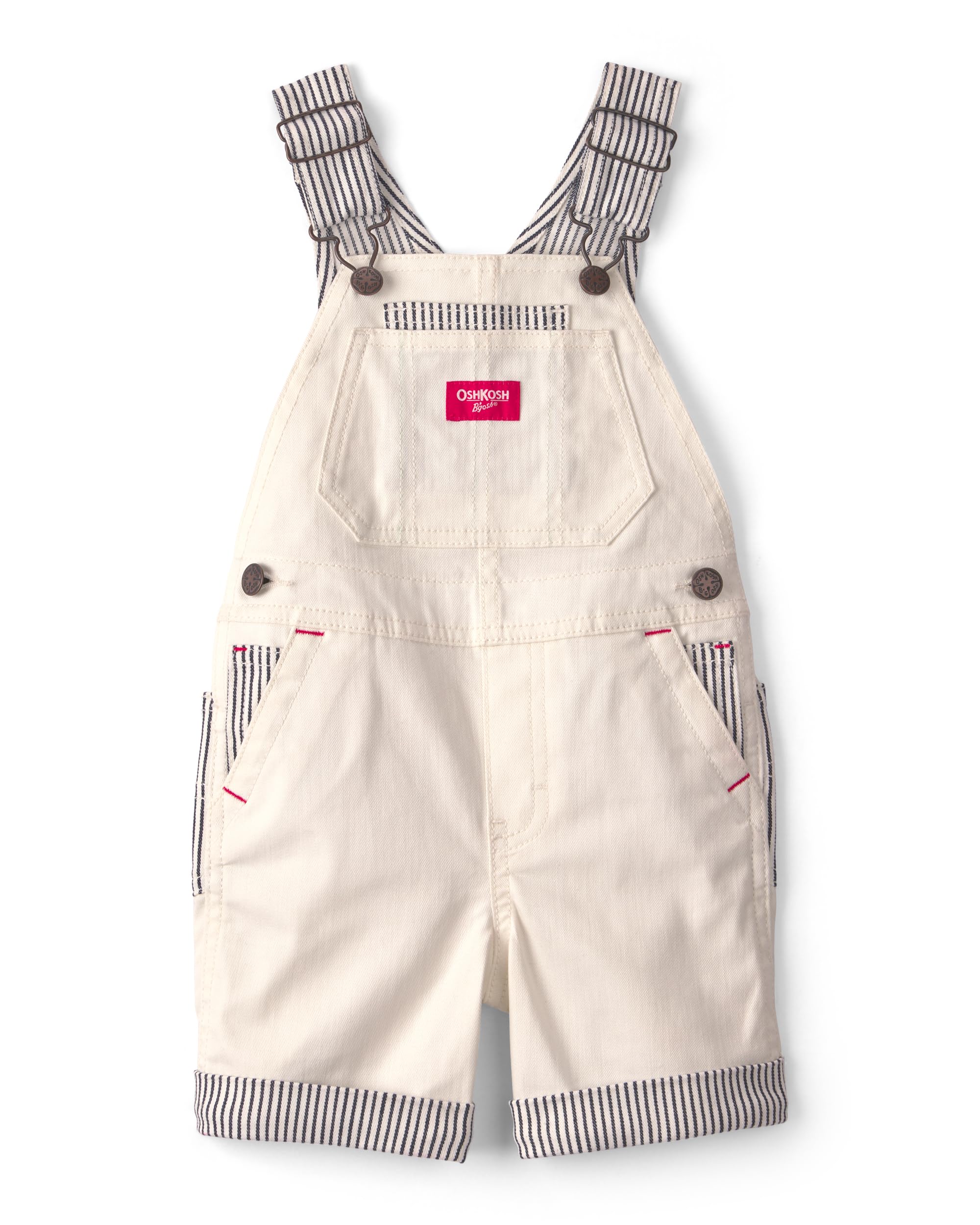 OshKosh B'gosh Boy World's Best Overalls, White, 12M Image