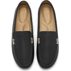 FUDYNMALC Womens Loafers Comfortable: Slip On Lightweight Walking Flats | Dressy Penny Shoes with Memory Foam Footbed for Pro