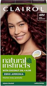 Clairol Natural Instincts Semi-Permanent No Ammonia Hair Dye 4RV Dark Burgundy