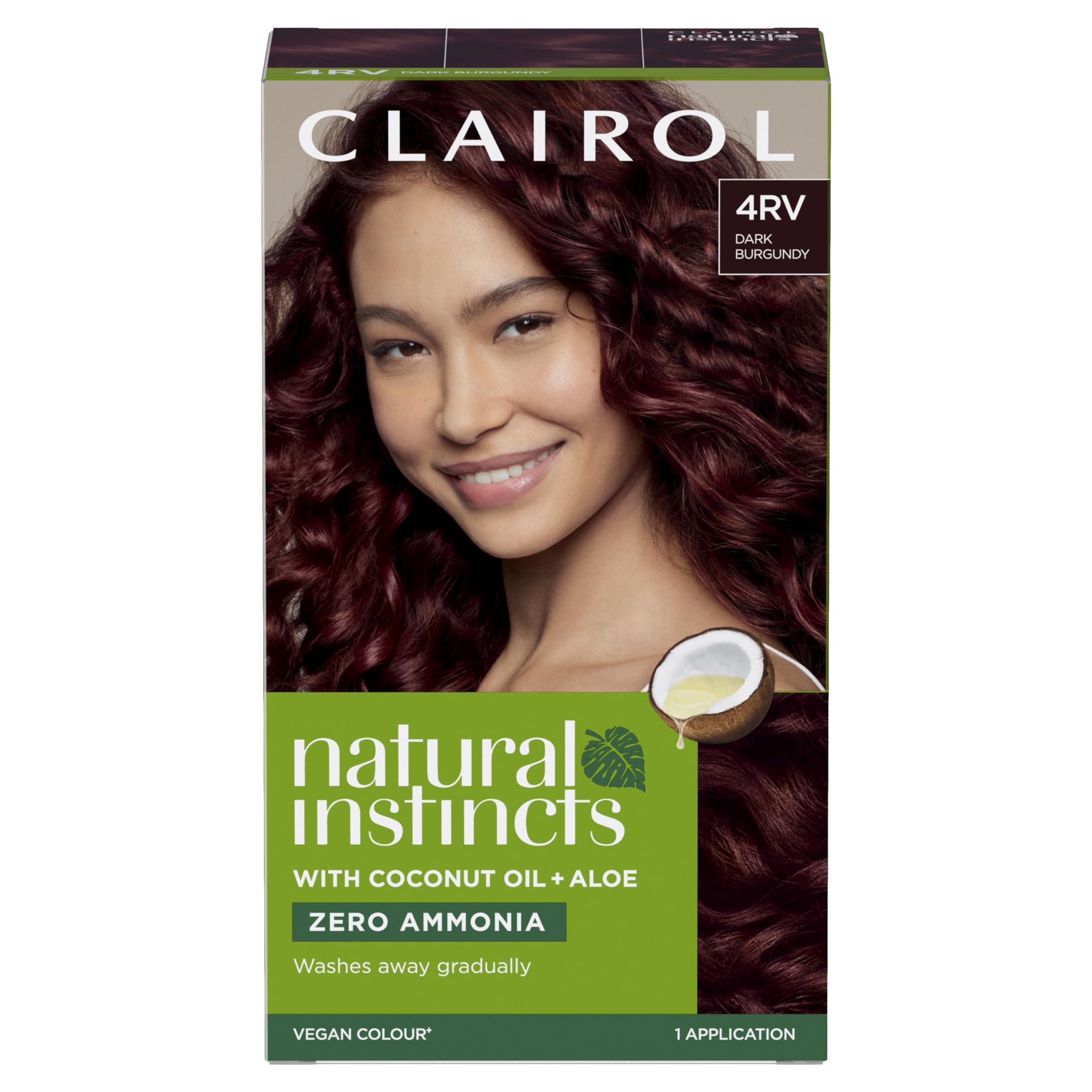 Clairol Natural Instincts Semi-Permanent No Ammonia Hair Dye, 4RV Dark Burgundy — image 1
