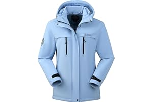 V.A.TOR 189 UNCO&BOROR Women Thermal Insulated Ski Jacket,Waterproof Windproof Coat with Hood for Hiking & Snowboarding