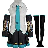 ZEROGOO Womens Halloween Costumes Anime Cosplay Outfit Top Skirt Full Set