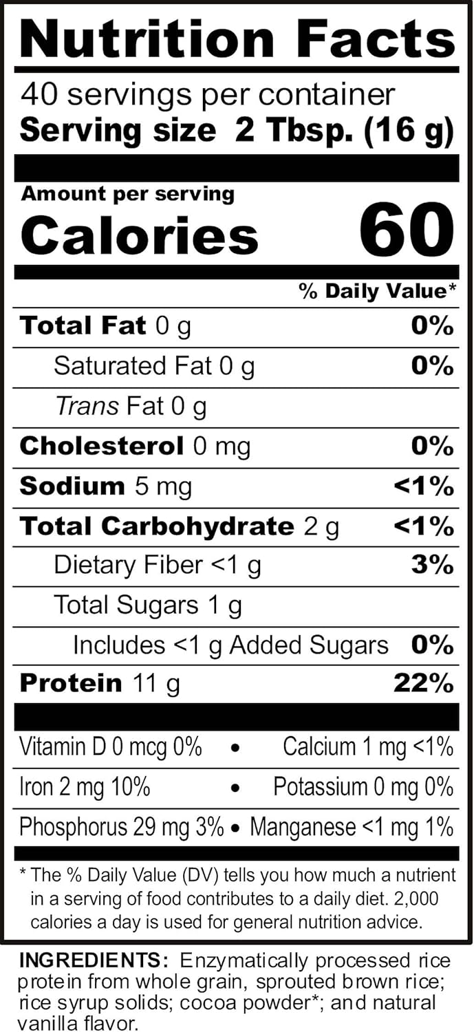 Nutribiotic - Rice Protein Chocolate, 1 lb 6.9 oz.: Health & Personal Care