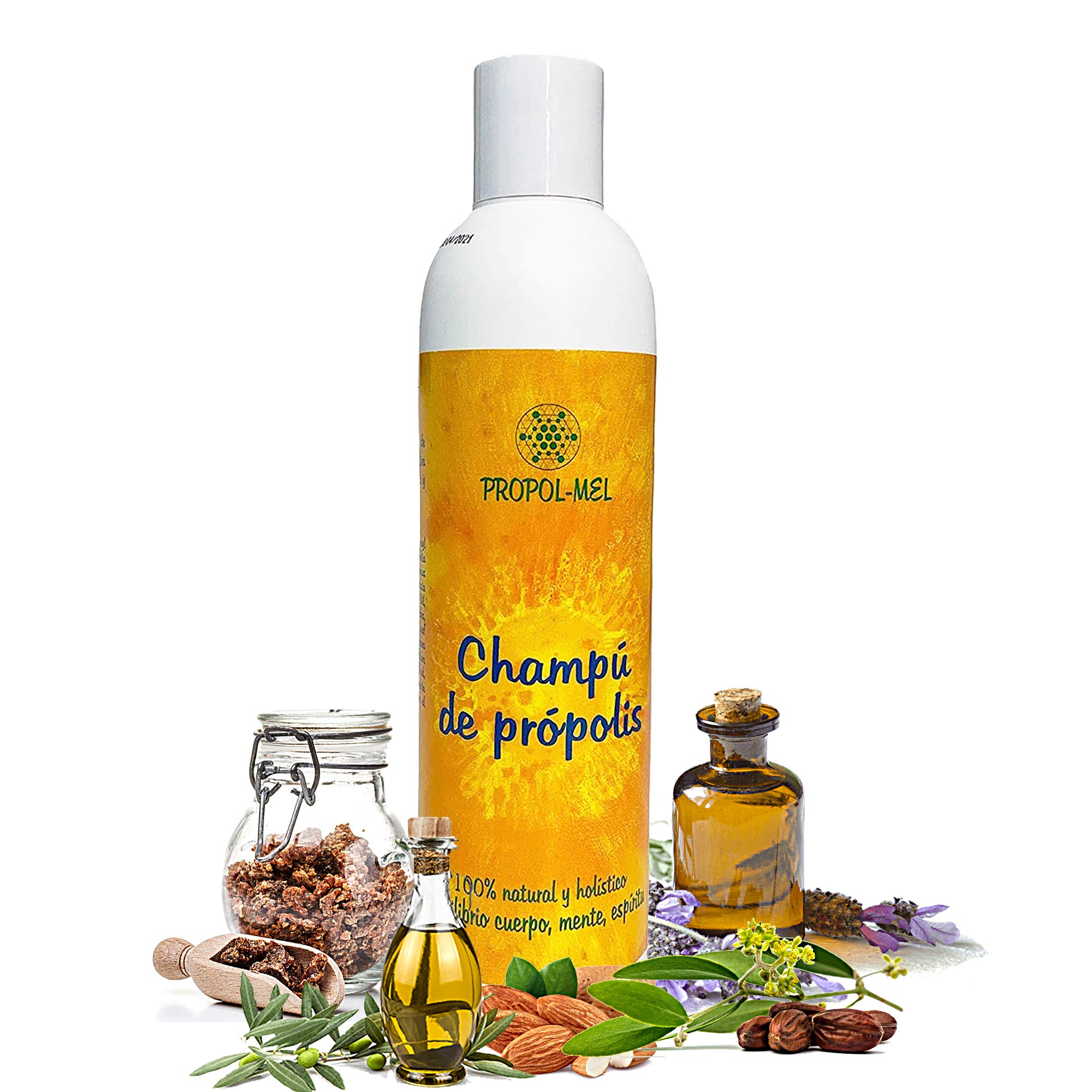 Propol-Mel - Natural Propolis Shampoo 250 ml | Neutral pH | Regenerative and Moisturizing Care | BIO Certified | Made in Spain | Softens, Adds Shine and Volume | Protects the Scalp