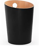Kazai Bennet Design Paper Bin Black Wood Veneer Office Waste Basket