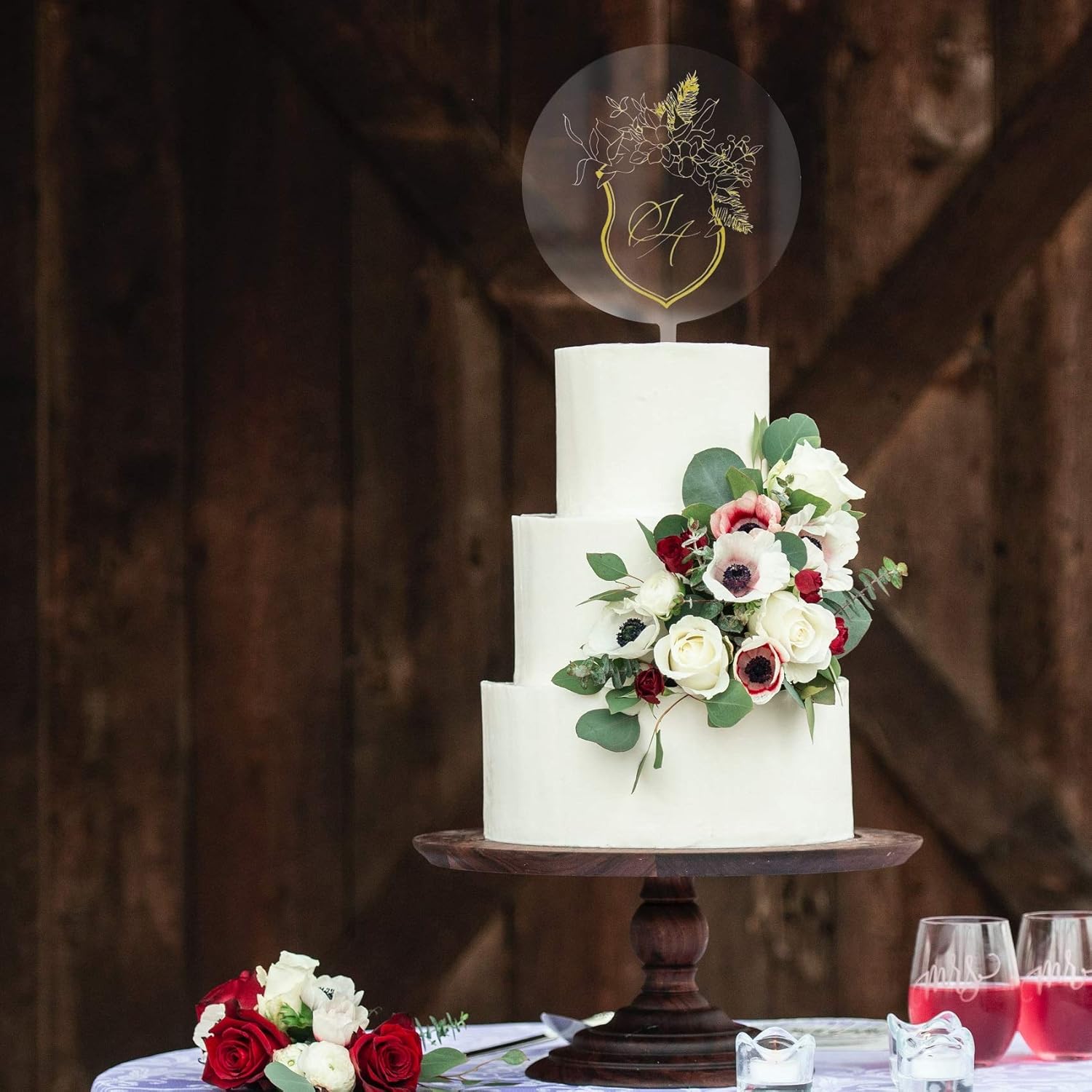 Amazon Co Jp Uniqooo 個パック 5インチ 円形 アクリルケーキトッパー クリアブランクサークル Diy 誕生日ケーキトッパー 結婚式 婚約 新婚 誕生日パーティー 卒業 記念ケーキデコレーション おもちゃ