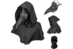 Plague Doctor Mask Leather Bird Beak Mask for Halloween Cosplay Party Retro Steampunk Masquerade Party Costume Props