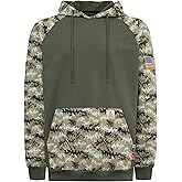 BOCOMAL FR Hoodies Camouflag Paisley Lightweight Pullover 7.5oz Cottoon Flame Resistant men's Hooded Sweatshirts NON FLEECE