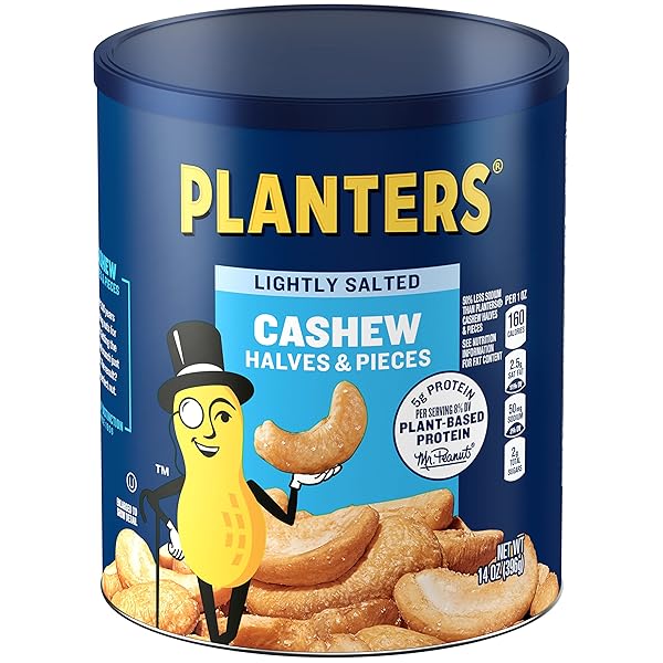 PLANTERS LIGHTLY SALTED CASHEW HALVES & PIECES, 14...