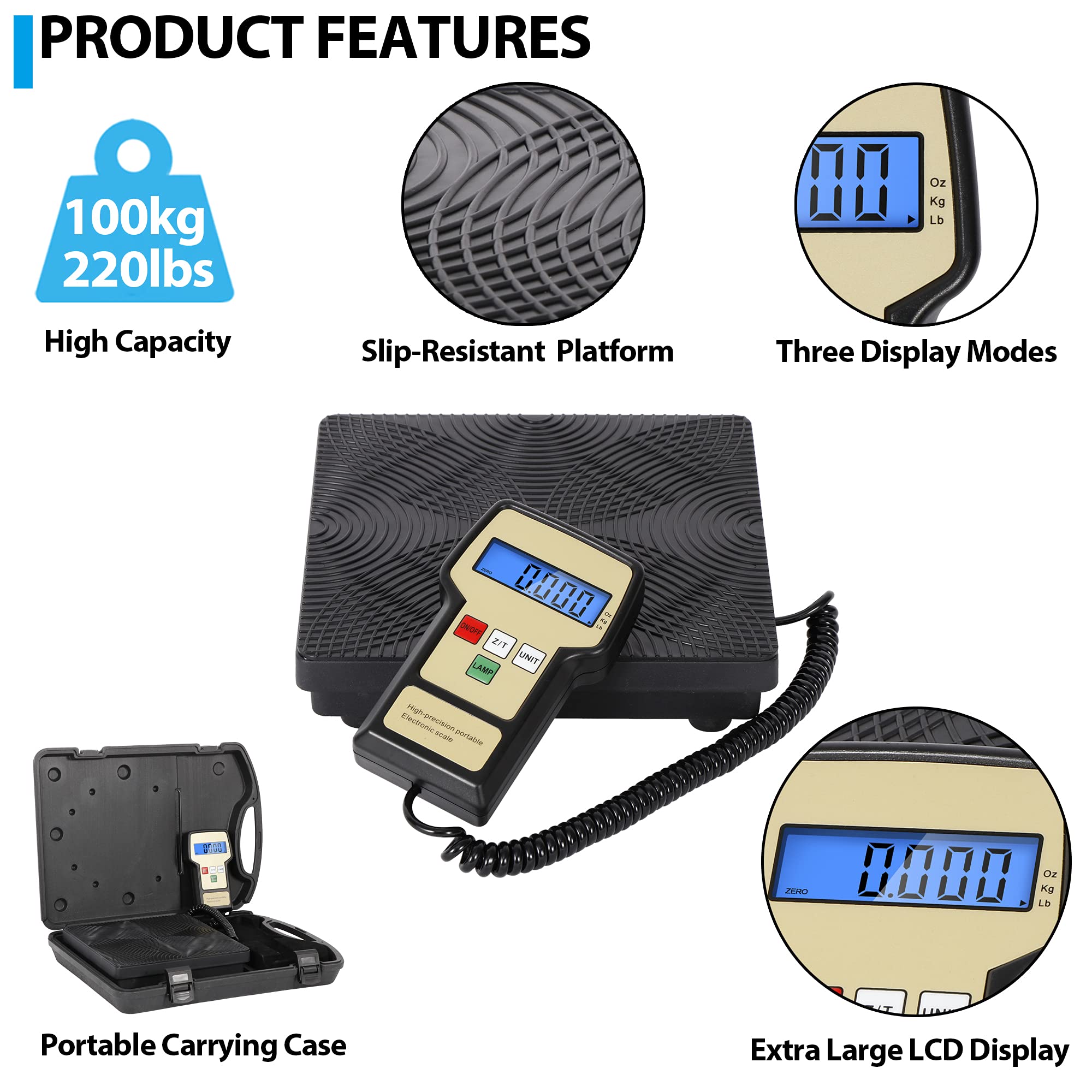 Nouva Electronic Digital Refrigerant Charging Weight Scale, High