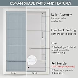Madison Park Galen Cordless Roman Shades - Fabric