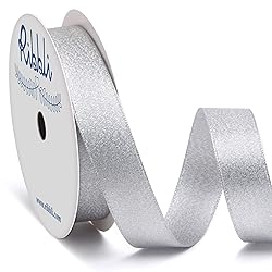 Ribbli Silver Double Faced Purl Ribbon,Luxury