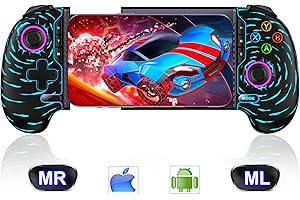 CYOYPPY Mobile Game Controller for iPhone/Android,Phone Gaming Controller Support Phone Case,Wireless Phone Controller for Xbox Game Pass, PlayStation, Steam Link, Call of Duty, Roblox & Minecraft