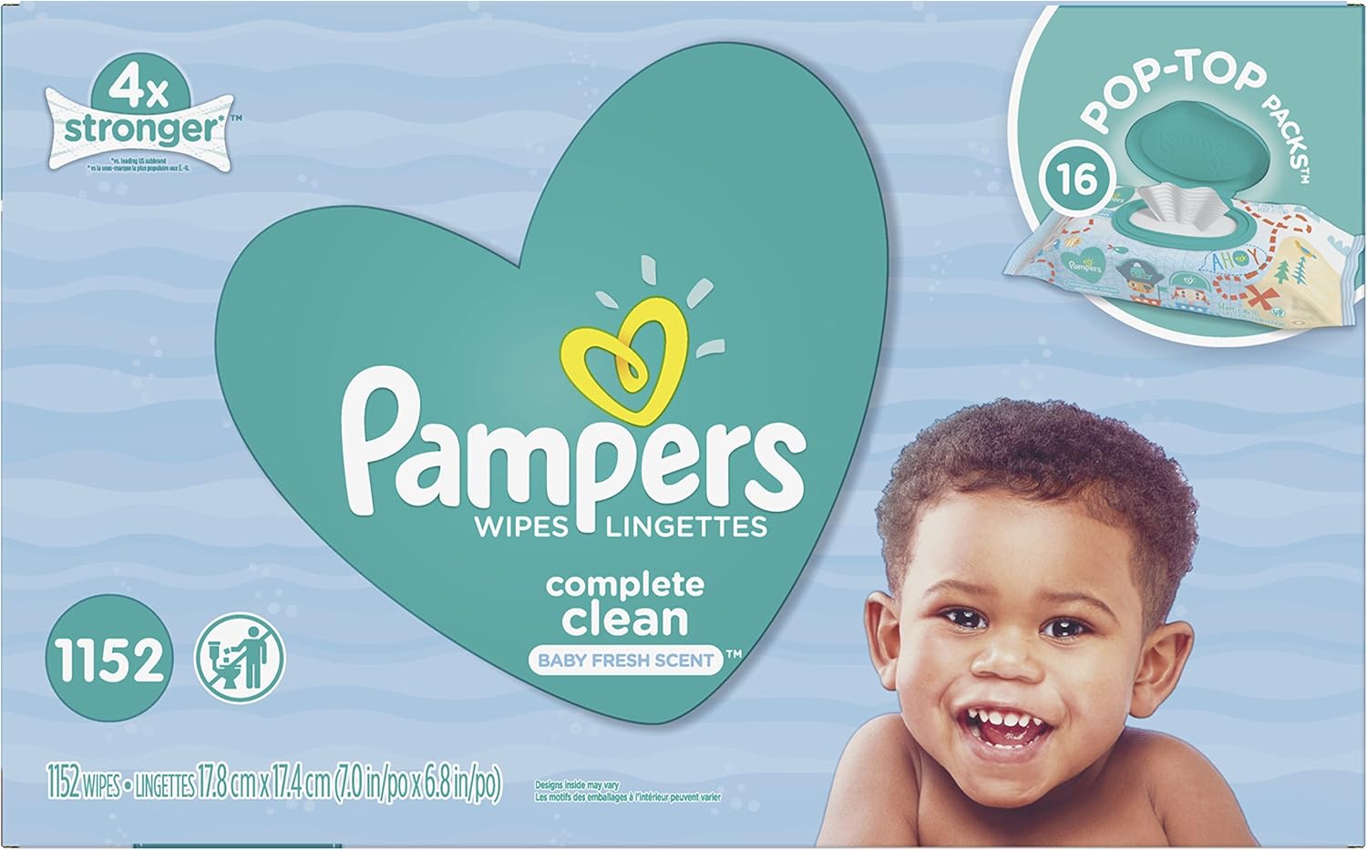 pampers baby wipes complete clean scented