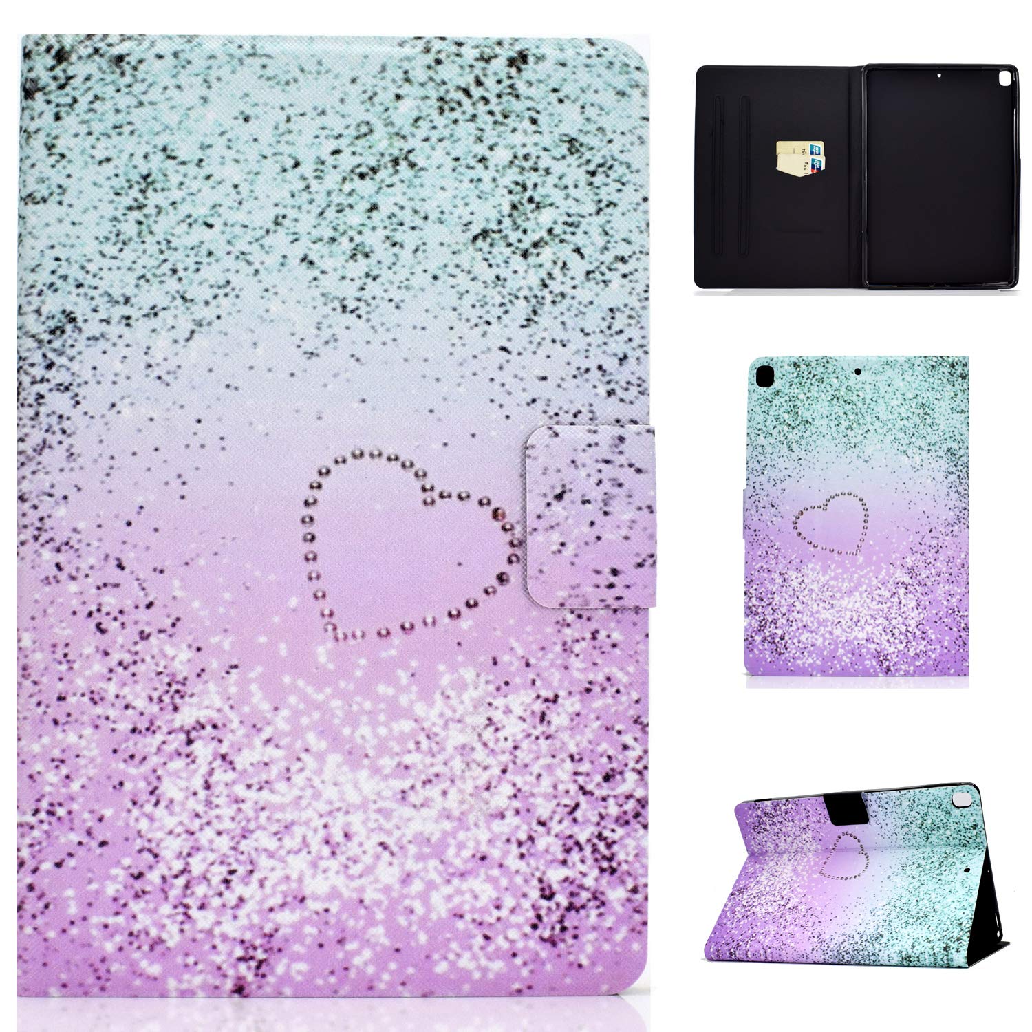 Bspring Case for iPad 10.2 2019/ iPad Pro 10.5 2017/ iPad Air 3 2019 / PU Leather Smart Folio Case For 7th Gen iPad/Apple iPad 10.2 (7th Generation) Love