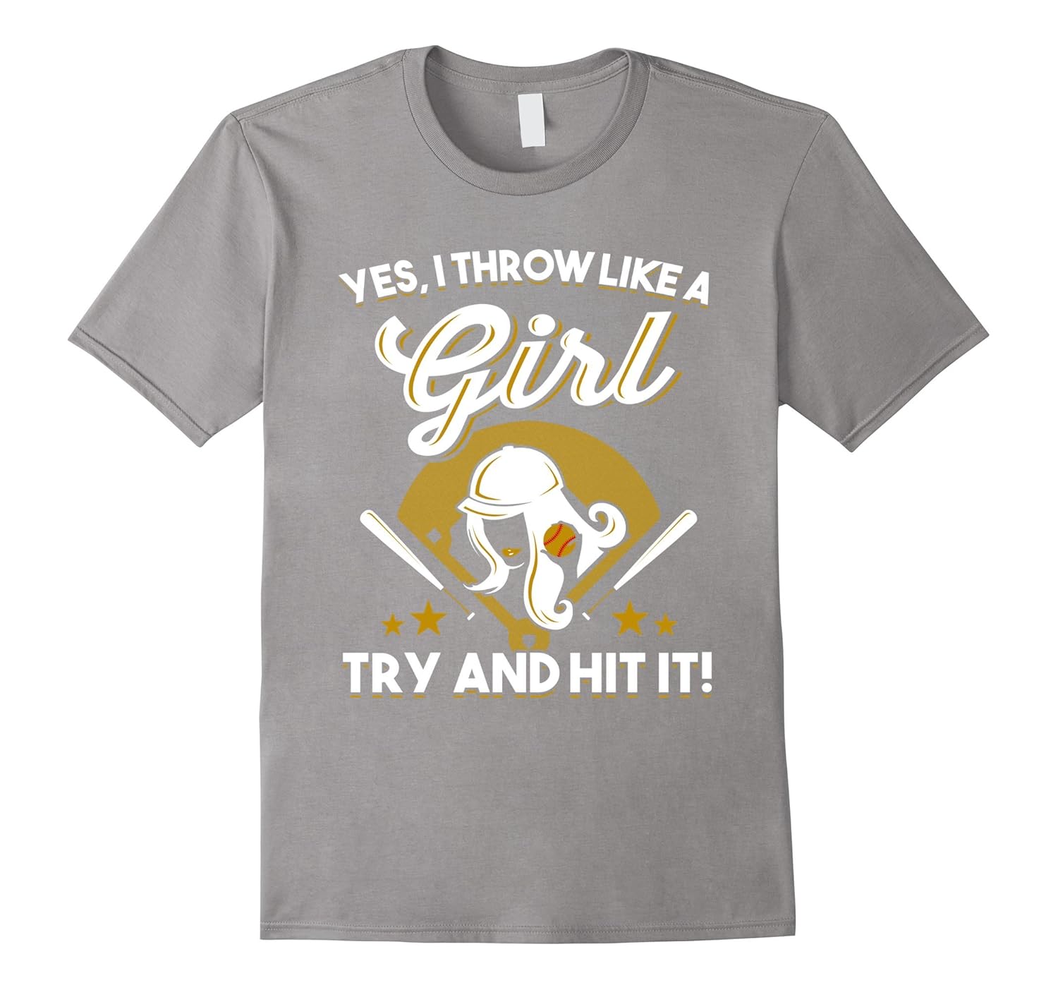 Yes I Throw Like A Girl Try And Hit It Cool Softball TShirtArt