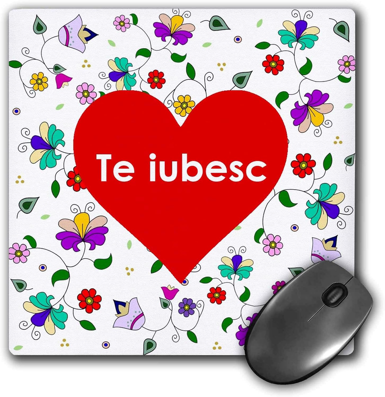 Amazon Com 3drose Inspirationzstore Love Series Te Iubesc I Love You In Romanian Floral Romania Red Heart Flowers Mousepad Mp 321411 1 Electronics