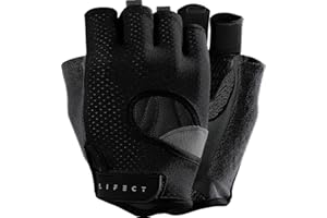 LIFECT Freedom Workout Gloves, Knuckle Weight Lifting Shorty Fingerless Gloves with Curved Open Back, for Powerlifting, Gym, Women and Men